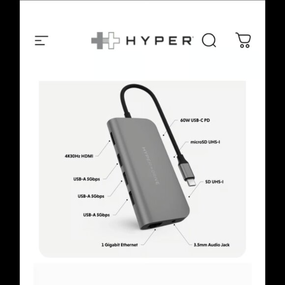 HyperDrive POWER USB-C Hub (9-in-1) - Picture 1 of 6